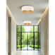 Textile Collection 6 Light 24 inch Matte Black Flush Mount Ceiling Light, Warren Family