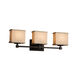 Textile 3 Light 23.5 inch Polished Chrome Vanity Light Wall Light in Cream, Rectangle, Incandescent