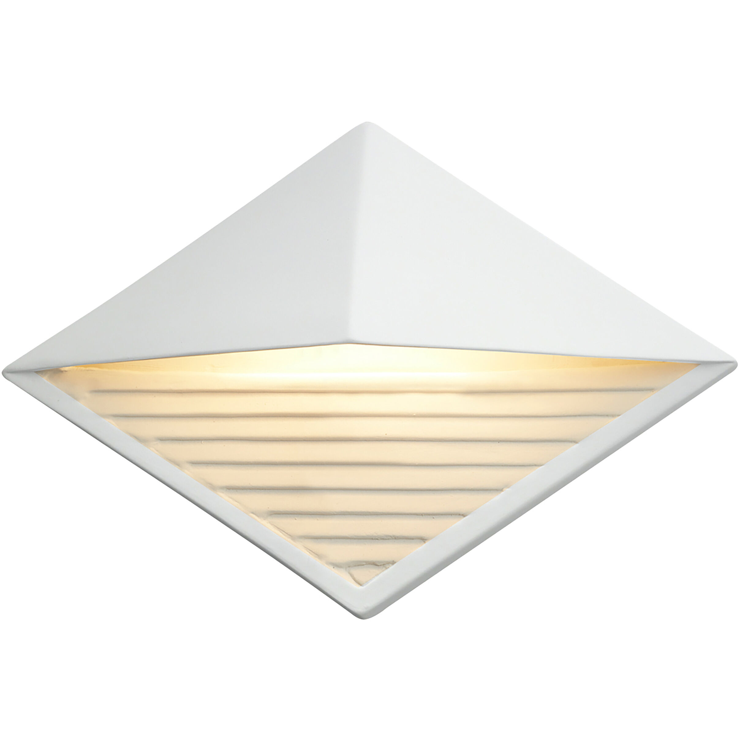 Ambiance LED 12 inch Matte White ADA Wall Sconce Wall Light, Diamond