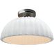 Radiance Collection - Pleated Dome Semi-Flush Ceiling Light in Brushed Nickel, Dedicated LED, Gloss White, Form+Finish+Function