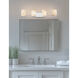 Alabaster Rocks LED 34 inch Polished Chrome Vanity Light Wall Light in 2800 Lm LED, Cylinder with Flat Rim