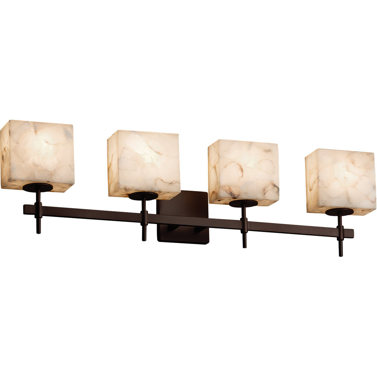 Alabaster Rocks Vanity Light Wall Light in Dark Bronze, Oval, Incandescent
