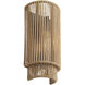 Eco Collection - Milos Family 1 Light 6.5 inch Matte Black and Natural ADA Wall Sconce Wall Light, EVOLV