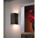 Ambiance Rectangle LED 5.25 inch Hammered Pewter Wall Sconce Wall Light, Small