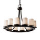 Limoges 12 Light 28 inch Matte Black Chandelier Ceiling Light in Waterfall, Incandescent