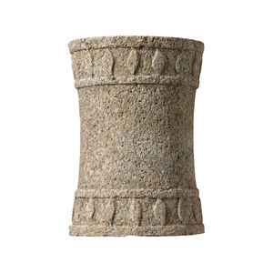 Tuscan Garden Hourglass Cylinder LED 7 inch Greco Travertine Wall Sconce Wall Light in 1000 Lm LED