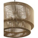 Eco Collection - Milos Family 8 Light 36 inch Matte Black and Natural Drum Pendant Ceiling Light in 36" D x 36" W x 18.75" H, EVOLV