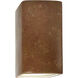 Ambiance Rectangle LED 7.25 inch Rust Patina ADA Wall Sconce Wall Light, Large