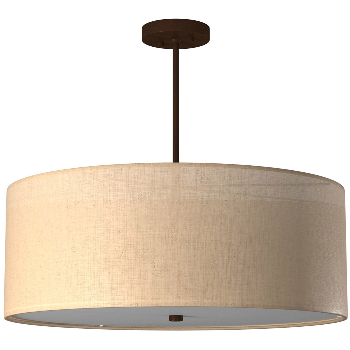 Textile LED 24 inch Dark Bronze Pendant Ceiling Light