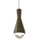 Radiance Collection 1 Light 4.75 inch Tierra Red Slate with Antique Brass Pendant Ceiling Light