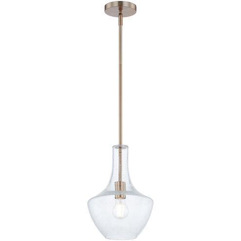 Fusion Collection 1 Light 9.5 inch Brushed Brass Pendant Ceiling Light, Harlow Family
