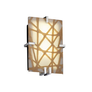 3form LED 9 inch Brushed Nickel ADA Wall Sconce Wall Light in Small Tile, 2000 Lm LED
