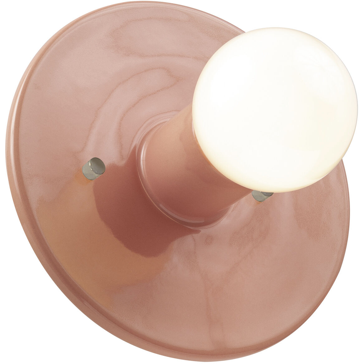 Ambiance Collection 1 Light Gloss Blush Wall Sconce Wall Light