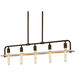 Eco Bronx 5 Light 4.75 inch Polished Chrome Chandelier Ceiling Light