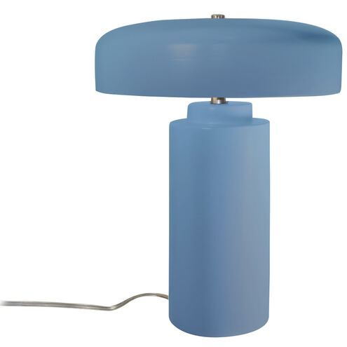 Portable 16.5 inch 60.00 watt Sky Blue and Polished Nickel Portable Lamp Portable Light