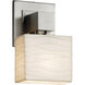 Porcelina 1 Light 5.5 inch Brushed Nickel ADA Wall Sconce Wall Light in Waves, Incandescent, Rectangle
