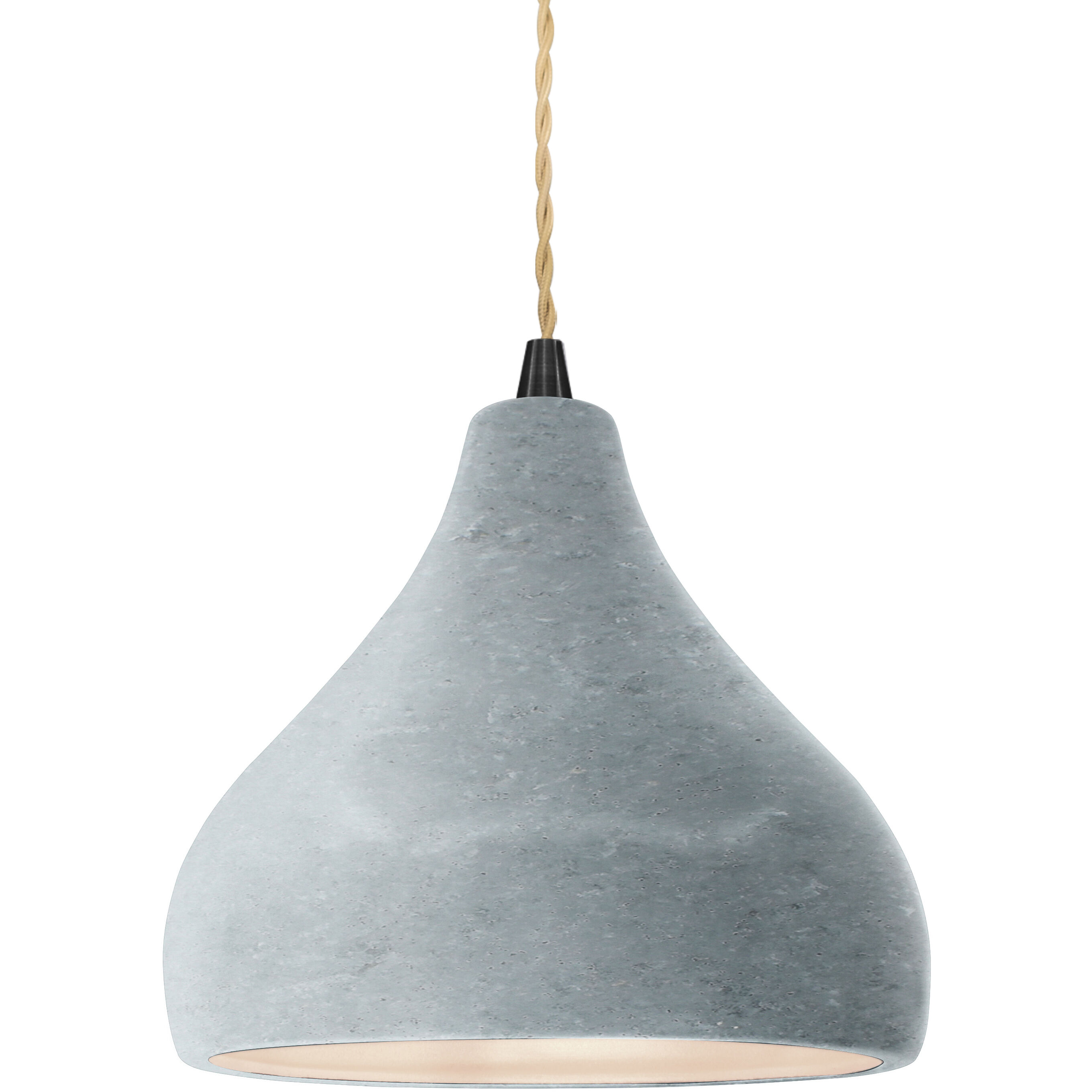 Radiance 1 Light 8 inch Matte Black and Concrete Pendant Ceiling Light