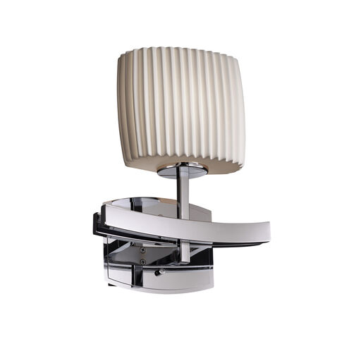Limoges LED 9 inch Polished Chrome ADA Wall Sconce Wall Light in 700 Lm LED, Waves, Archway