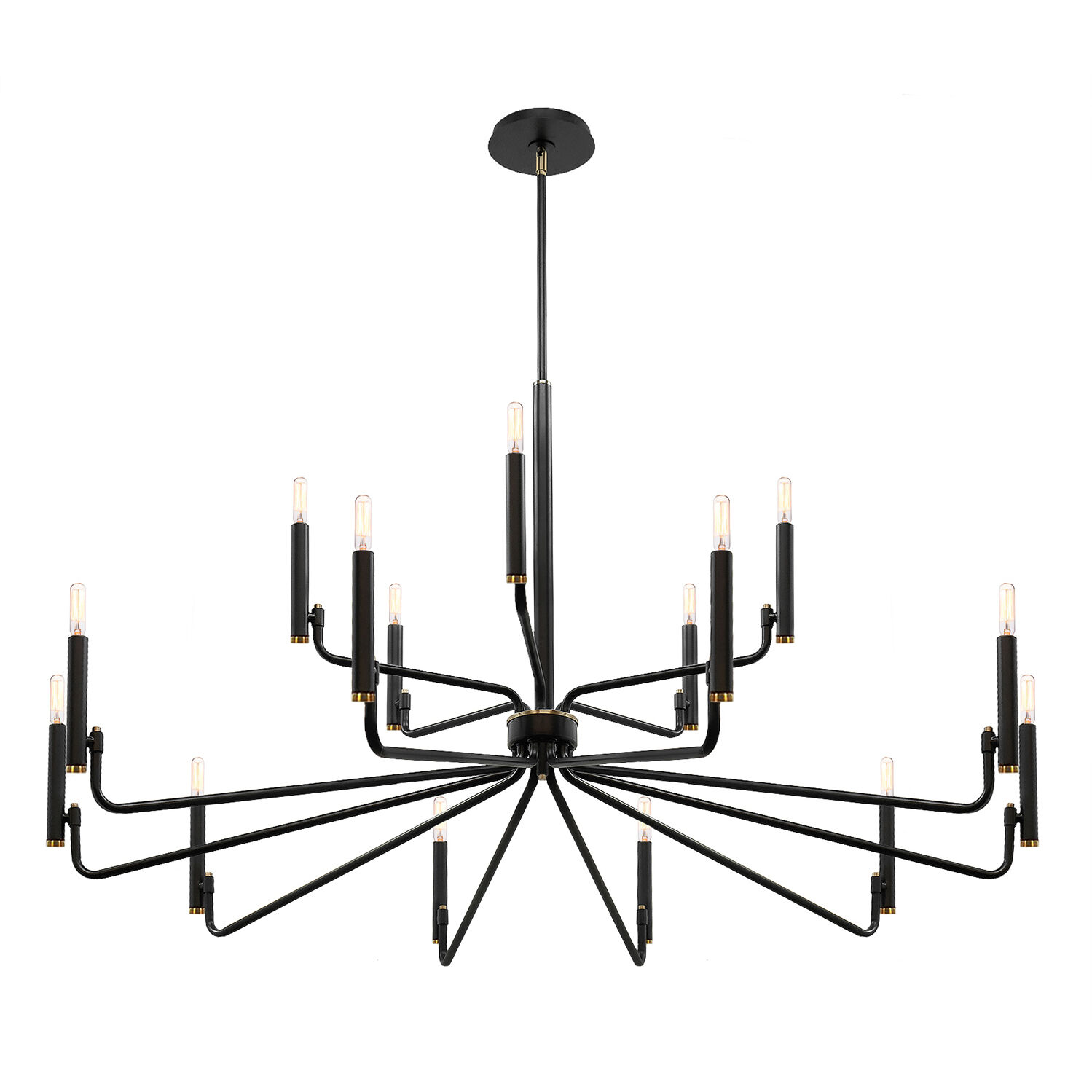 Bedford LED 48 inch Matte Black Chandelier Ceiling Light