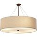 Textile Collection - Classic Family 60 inch Dark Bronze Pendant Ceiling Light