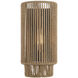 Eco Collection - Milos Family 1 Light 6.5 inch Matte Black and Natural ADA Wall Sconce Wall Light, EVOLV