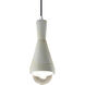 Radiance Collection - Erlen 1 Light 4.75 inch Carrara Marble and Polished Chrome Pendant Ceiling Light in Replaceable Bulb, Black, Form+Finish+Function