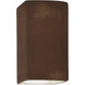 Ambiance Rectangle LED 7.25 inch Real Rust Wall Sconce Wall Light, Large
