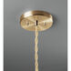 Radiance LED 16.25 inch Gloss Black and Brushed Brass Pendant Ceiling Light