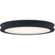 EVOLV LED 16.5 inch Matte Black - Textured Flush-Mount Ceiling Light, Bevel Family