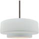 Radiance Collection - Tier Pendant Ceiling Light in Brushed Nickel, Dedicated LED, Black Cord, Gloss White, 14.5W x 5.25H, Form+Finish+Function