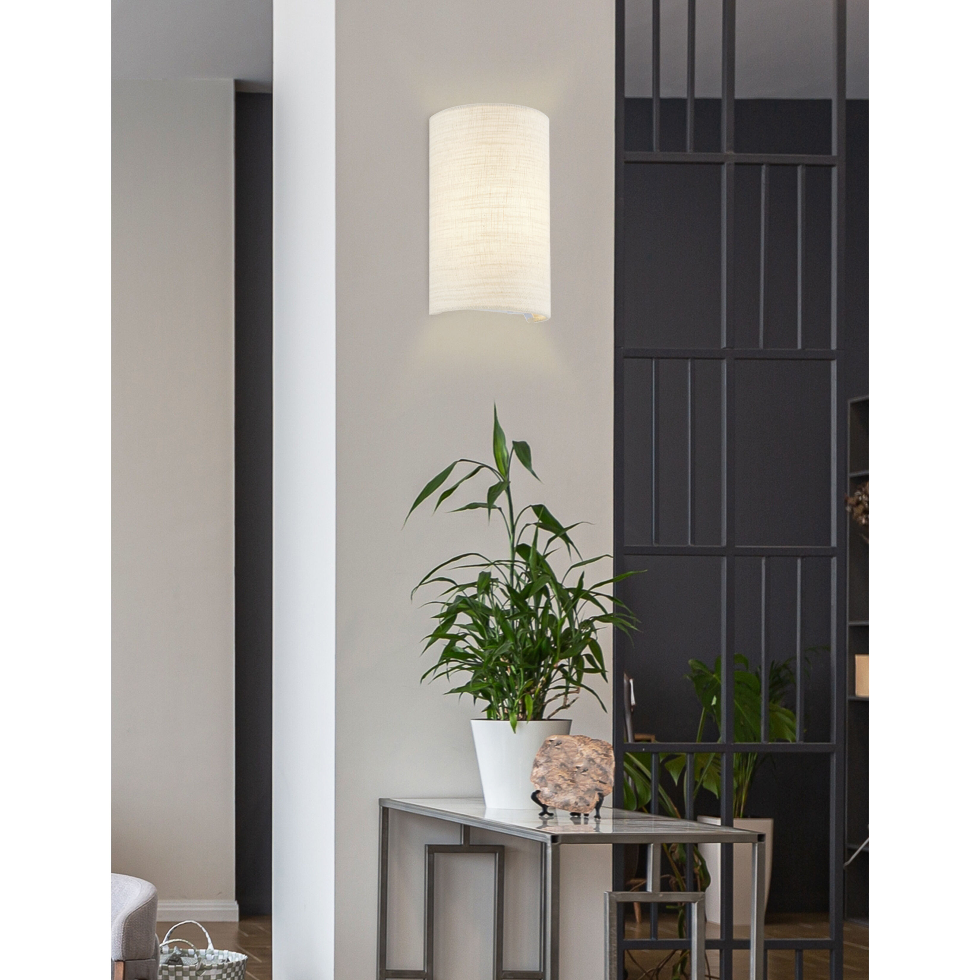 Textile Collection 1 Light 5.5 inch Cream and White ADA Wall Sconce Wall Light in 4" D x 5.5" W x 10" H, EVOLV
