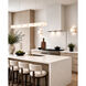 Alabaster Rocks Collection - Medley Family LED 48 inch Brushed Brass and Alabaster Rocks Linear Pendant Ceiling Light in 3.5" D x 48" W x 3.5" H, EVOLV
