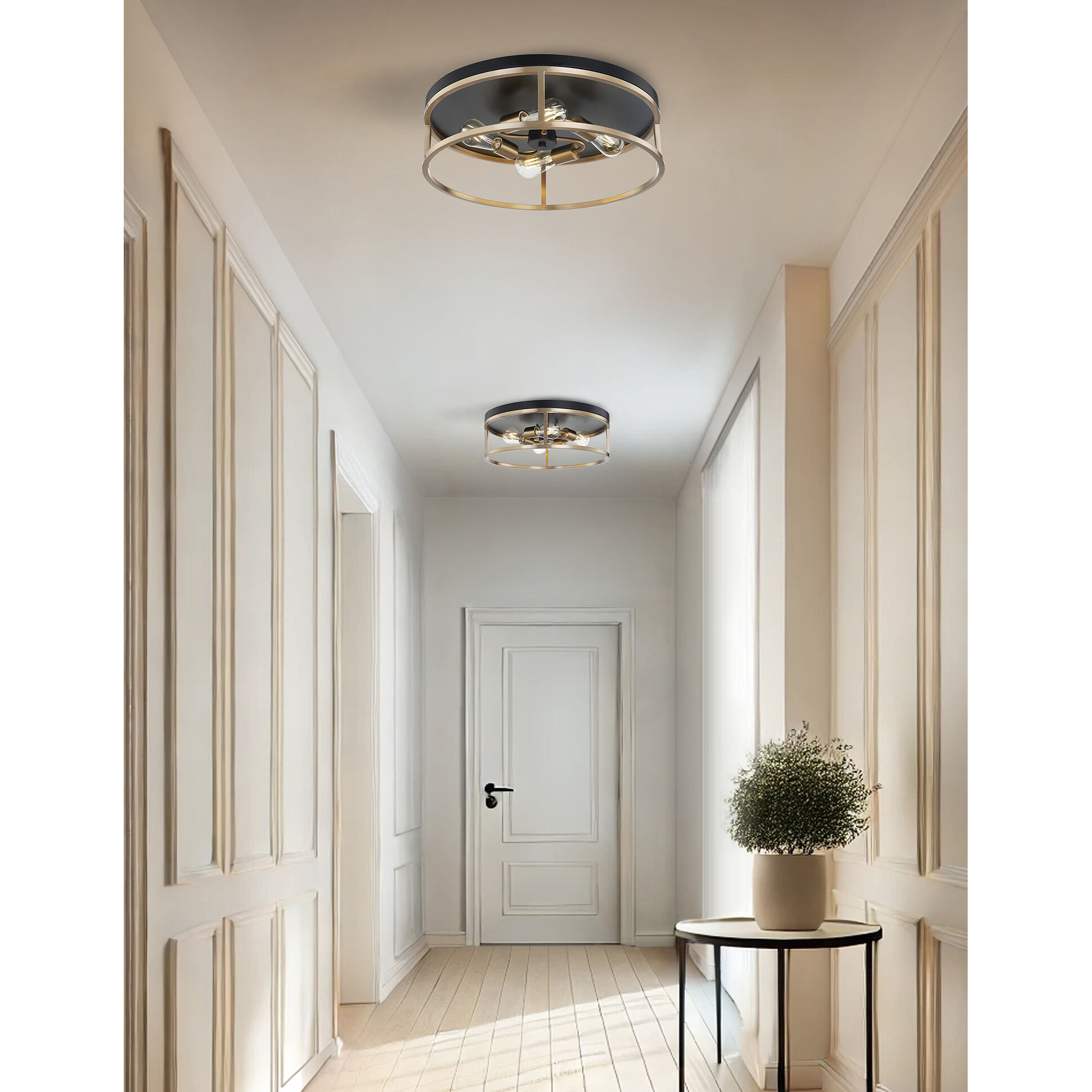 Knox LED 20 inch Matte Black Flush Mount Ceiling Light