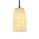 Fusion 1 Light Pendant Ceiling Light in Rigid Stem Kit, Antique Brass, Square with Flat Rim, Incandescent, Almond Fusion