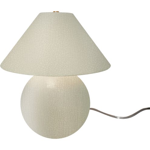 Portable 16.75 inch 60.00 watt Celadon Green Crackle and Brushed Brass Portable Lamp Portable Light