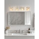 Alabaster Rocks LED 35.75 inch Brushed Nickel Vanity Light Wall Light in 2800 Lm LED, Rectangle