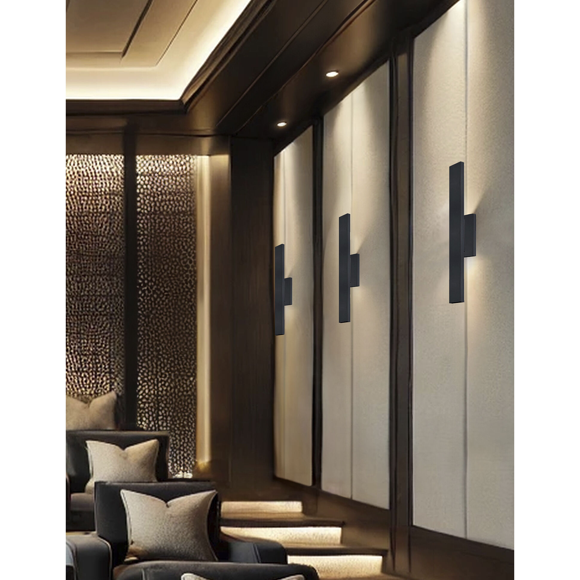 Zarai 1 Light 24 inch Matte Black Outdoor Wall Sconce