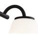 Fusion Collection - Pavia Family 4 Light 33.75 inch Matte Black and Opal Bath Bar Wall Light, EVOLV
