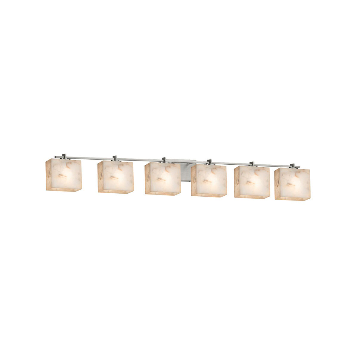 Alabaster Rocks LED 55.5 inch Brushed Nickel Bath Bar Wall Light in 4200 Lm LED, Rectangle, Rectangular