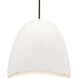 Radiance Collection - Brisa Pendant Ceiling Light in Dark Bronze, Replaceable Bulb, Rigid Stem, Bisque, 12.5W x 12.25H, Form+Finish+Function