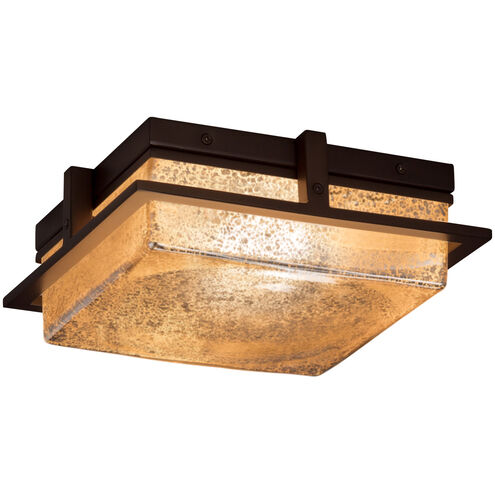 Fusion LED 10 inch Matte Black Flush Mount Ceiling Light in Weave Fusion