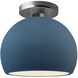 Radiance 1 Light 7 inch Midnight Sky and Matte White and Brushed Nickel Semi Flush Ceiling Light