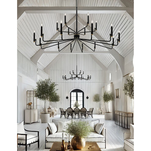 Bedford LED 57 inch Matte Black Chandelier Ceiling Light
