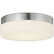 Fusion LED 9 inch Brushed Nickel and Opal Flush-Mount Ceiling Light, Pixel Family