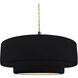 Radiance Collection - Tier Pendant Ceiling Light in Matte Black, Dedicated LED, Beige Twist Cord, Gloss Black, 16.25W x 6H, Form+Finish+Function