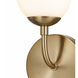 Fusion Collection - Noho Family 1 Light 4.5 inch Brushed Brass ADA Wall Sconce Wall Light in 4" D x 4.5" W x 9" H, EVOLV