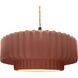 Radiance Collection - Pleated Tier Pendant Ceiling Light in Matte Black, Dedicated LED, Beige Twist Cord, Canyon Clay, 16.25W x 6H, Form+Finish+Function