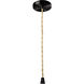 Radiance Collection - Tier Pendant Ceiling Light in Matte Black, Replaceable Bulb, Beige Twist Cord, Carbon Matte Black/Champagne Gold, 16.25W x 6H, Form+Finish+Function