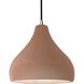 Radiance LED 11.5 inch Adobe and Brushed Nickel Pendant Ceiling Light