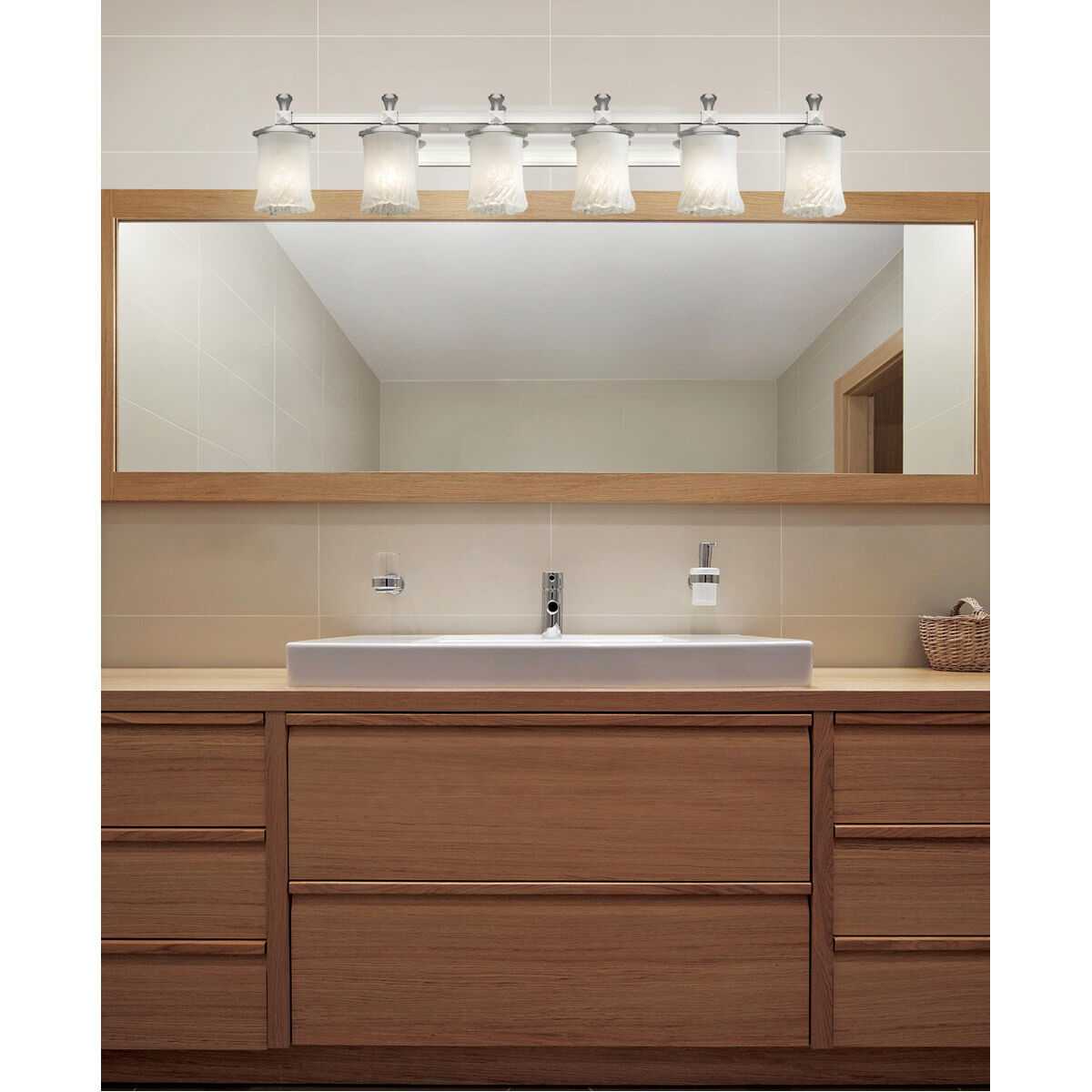 Veneto Luce LED 45.75 inch Brushed Nickel Bath Bar Wall Light in 4200 Lm LED, Whitewash (Veneto Luce), Deco